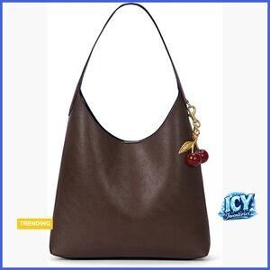 Faux Suede Hobo Bag Vegan Leather Shoulder Tote Medium Slouchy